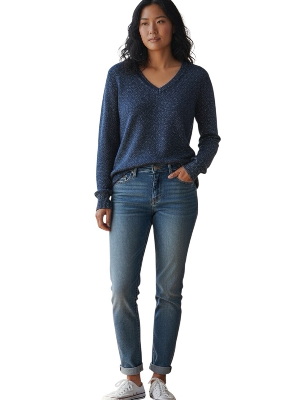 Paul Smith Midnight Blue Lightweight V-Neck Sweater Size M